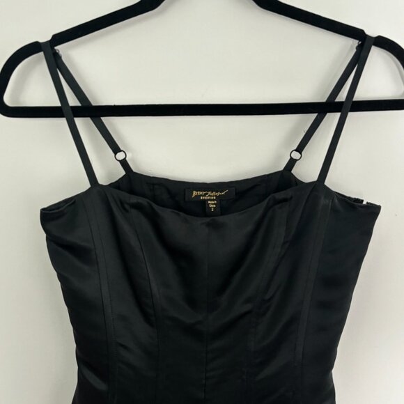 VTG Betsey Johnson Embroidered Silk Cocktail Dress - Picture 2 of 6